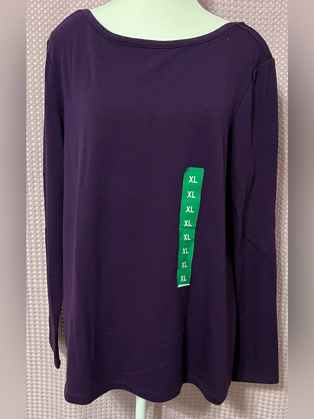 Banana Republic Deep Purple Long Sleeve Crew Top